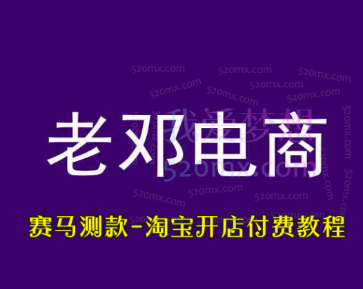 老邓电商-赛马测款-淘宝电商运营全阶段精品课程
