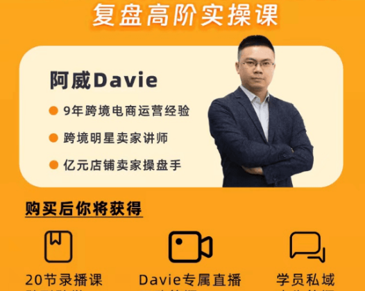 跨境阿威Davie-2024年亚马逊广告案例复盘高阶实操课