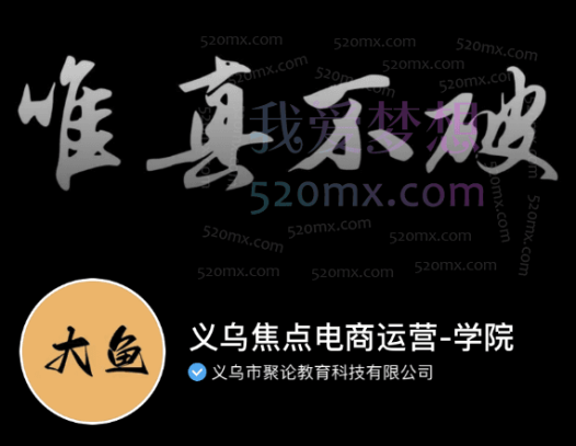 抖音焦点电商学院大鱼课程:全面提升电商运营能力