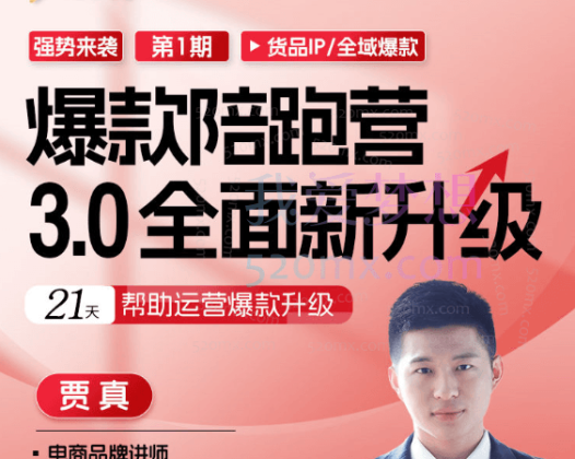 贾真电商108将全域爆款陪跑营【第1期】,赛道选择、产品策划到全域爆款,手把手教你打造货品IP,爆款不断