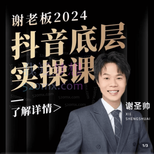 2024谢老板底层实操课,重塑短视频底层逻辑,打造个人ip变现