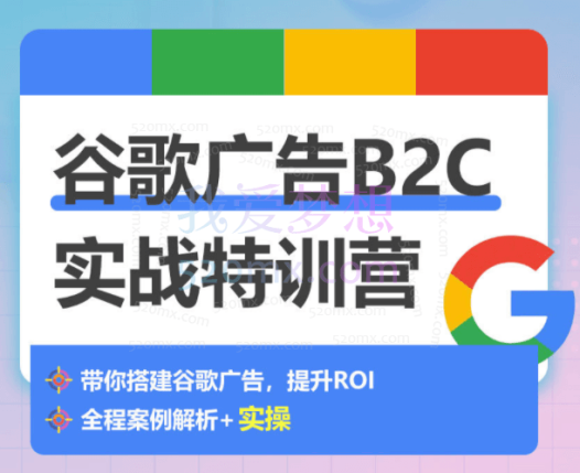谷歌广告B2C实战特训营,为跨境卖家打造,实战演示如何从0-1搭建广告账户,结合数据优化搜索、购物(PMax)、再营销、展示、视频广告类型,提升ROI稳定增长
