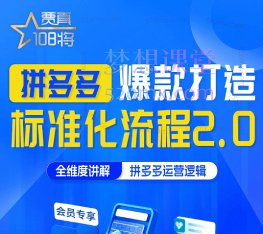 贾真108将【系列课】拼多多爆款打造标准化流程2.0