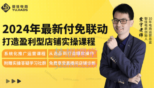 御佳电商震宇2024年最新付免联动打造盈利型店铺实操课程
