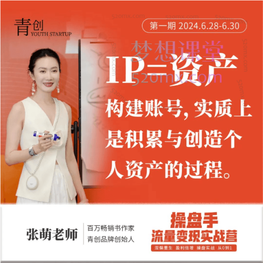 青创Youth Startup张萌操盘手·流量变现实战营