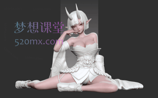 璩影zbrush和服二次元角色案例教学