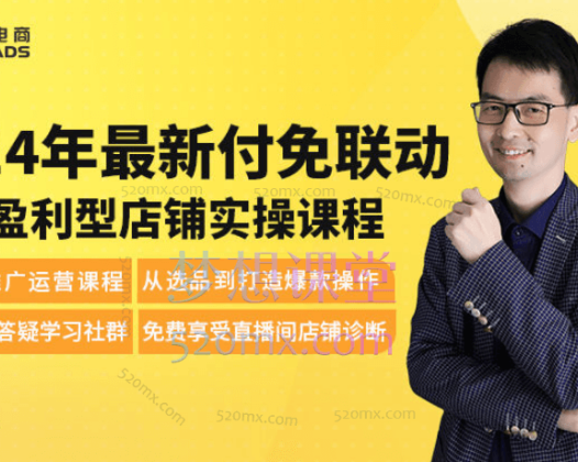 御佳电商震宇2024年最新付免联动打造盈利型店铺实操课程