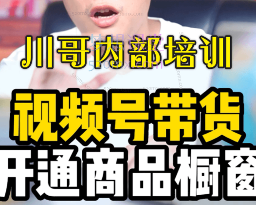 川哥内部培训:视频号带货内部实操教学(底层逻辑+实操)