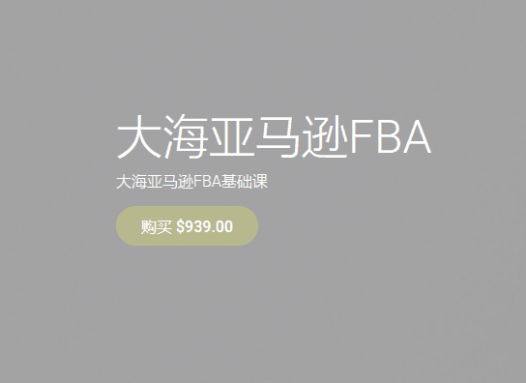 韩大海亚马逊FBA课程价值939美金