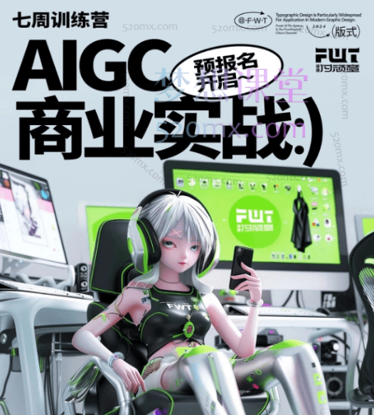 2024AIGC商业实战MJ+SD,从0基础到进阶深度学习