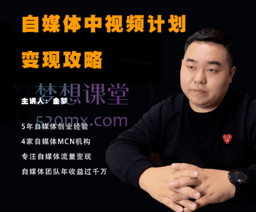 金石自媒体II中视频计划运营变现攻略课