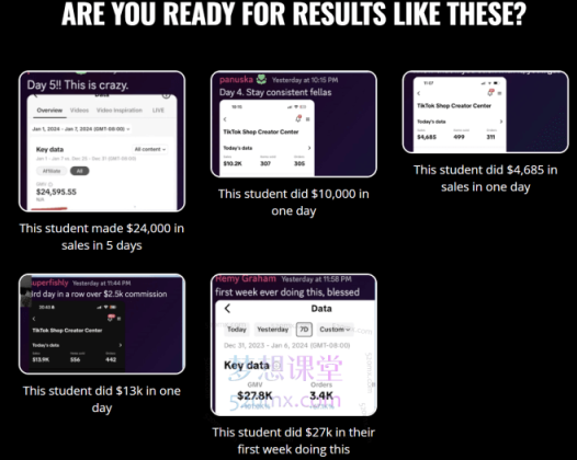 TikTok 店铺运营实操，0到10K美金案例，价值 397.00 美元的专业课程