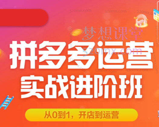 拼多多电商虚拟进阶课，学习高利润的多多虚拟玩法，利用电商思维进行选品+运营