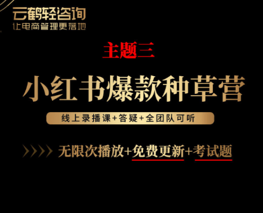 云鹤轻咨询小红书爆款种草营