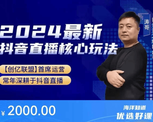 涛哥2024最新抖音直播核心玩法