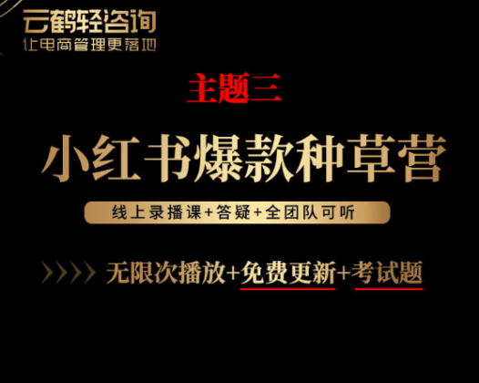 云鹤轻咨询小红书爆款种草营