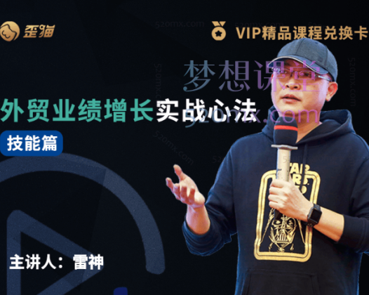 歪猫雷神-外贸业绩增长实战心法,精进外贸能力,成就业绩增长