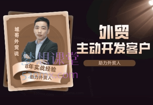 城哥外贸说：谷歌开发客户金牌课(焕然升级)，一线实战老外贸，助力开你开发客户