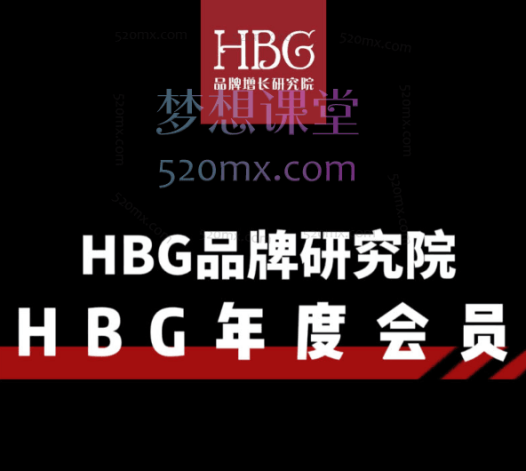 HBG品牌研究院《HBG100节+系统品牌方法论完整课程合集》